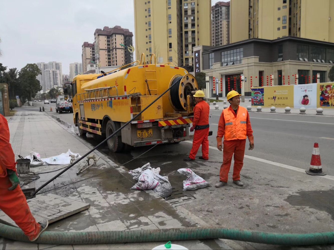 青山排污管道清淤-管道清洗